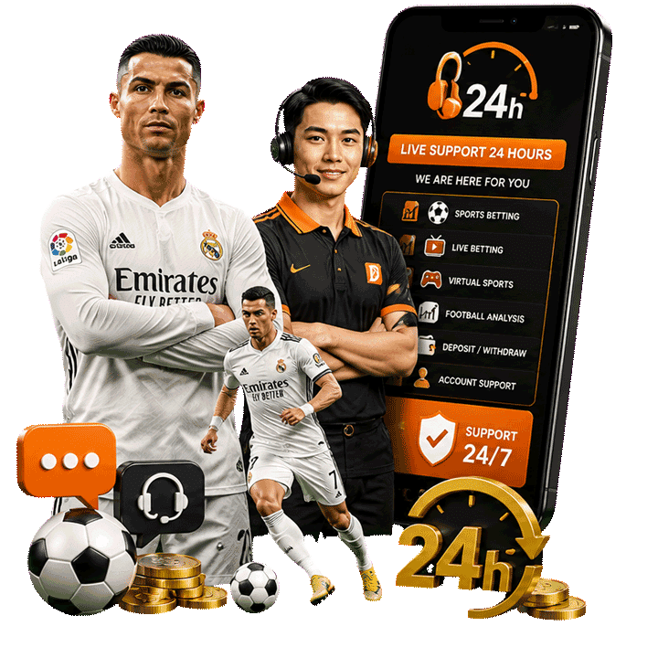 ติดต่อเราได้ตลอด 24 ชม. รองรับการเดิมพันฟุตบอลทุกรูปแบบ